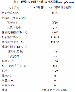 水性建筑涂料的助成膜剂醇酯-12