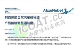 4月1日起!阿克苏诺贝尔、宣伟涂料上调涂料价格!