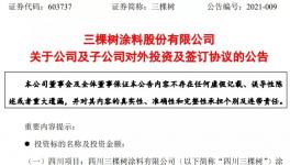 投资超40亿！三棵树“多地开花”​建设涂料及配套项目！