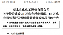 投资52亿元！85万吨化工项目进展公布！