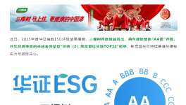 三棵树再获华证ESG“AA级”，跻身环境维度最佳实践TOP50！