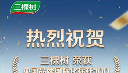 三棵树入选“中国品牌国际化标杆100”  