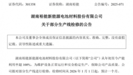 20多家化工厂集体“躺平”！磷酸铁锂头部企业湖南裕能公告