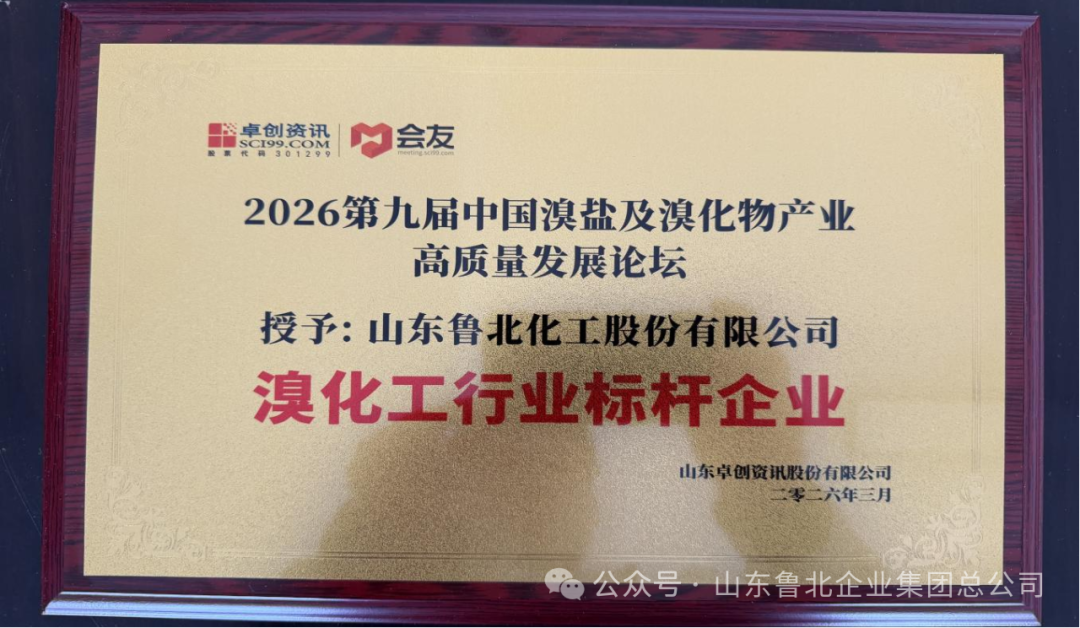 鲁北集团荣获“溴化工行业标杆企业”称号 循环经济模式